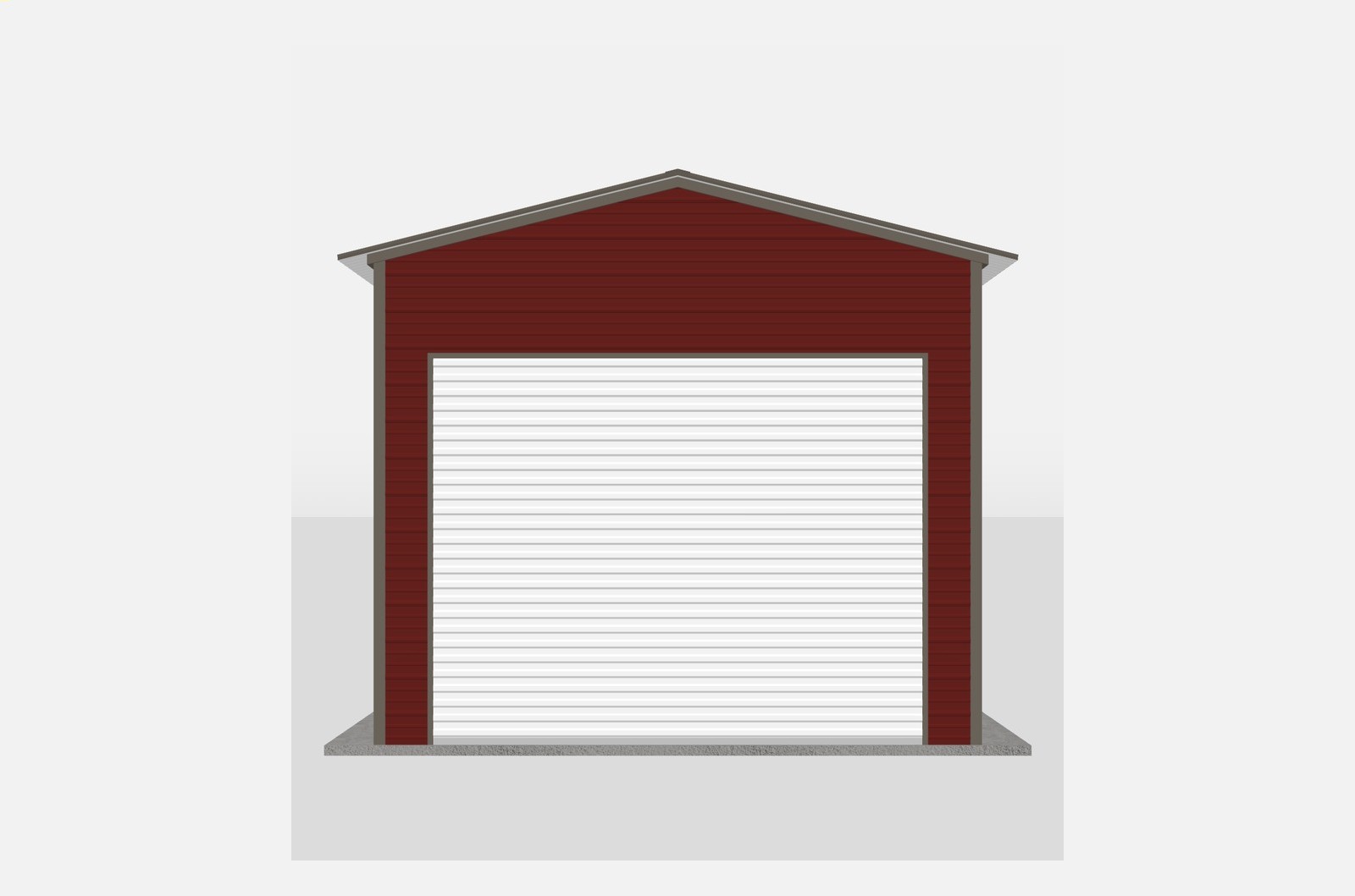 12' x 25' A-Frame Vertical Enclosed Garage (14ga)