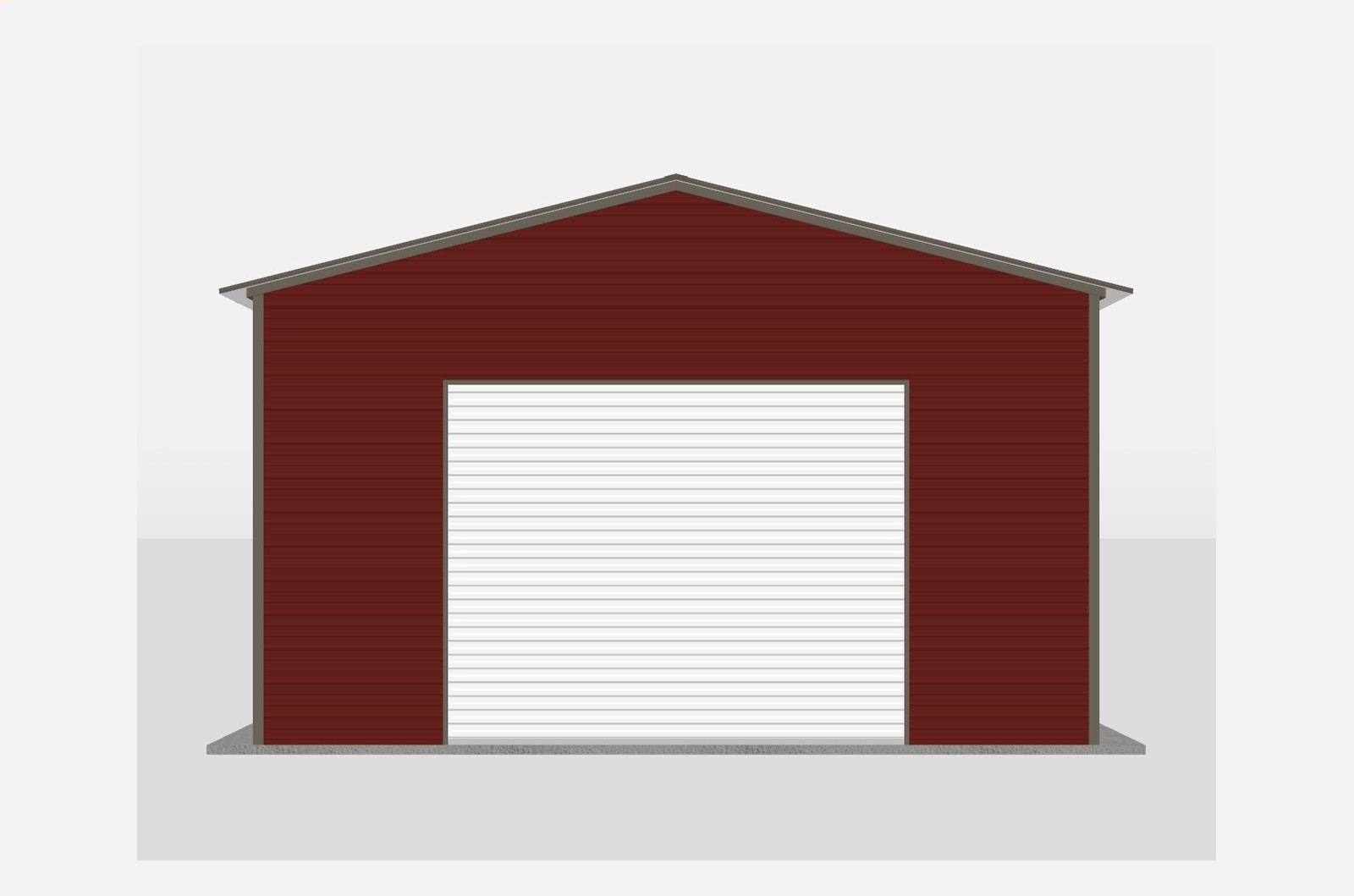 18' x 20' A-Frame Vertical Enclosed Garage (14ga)