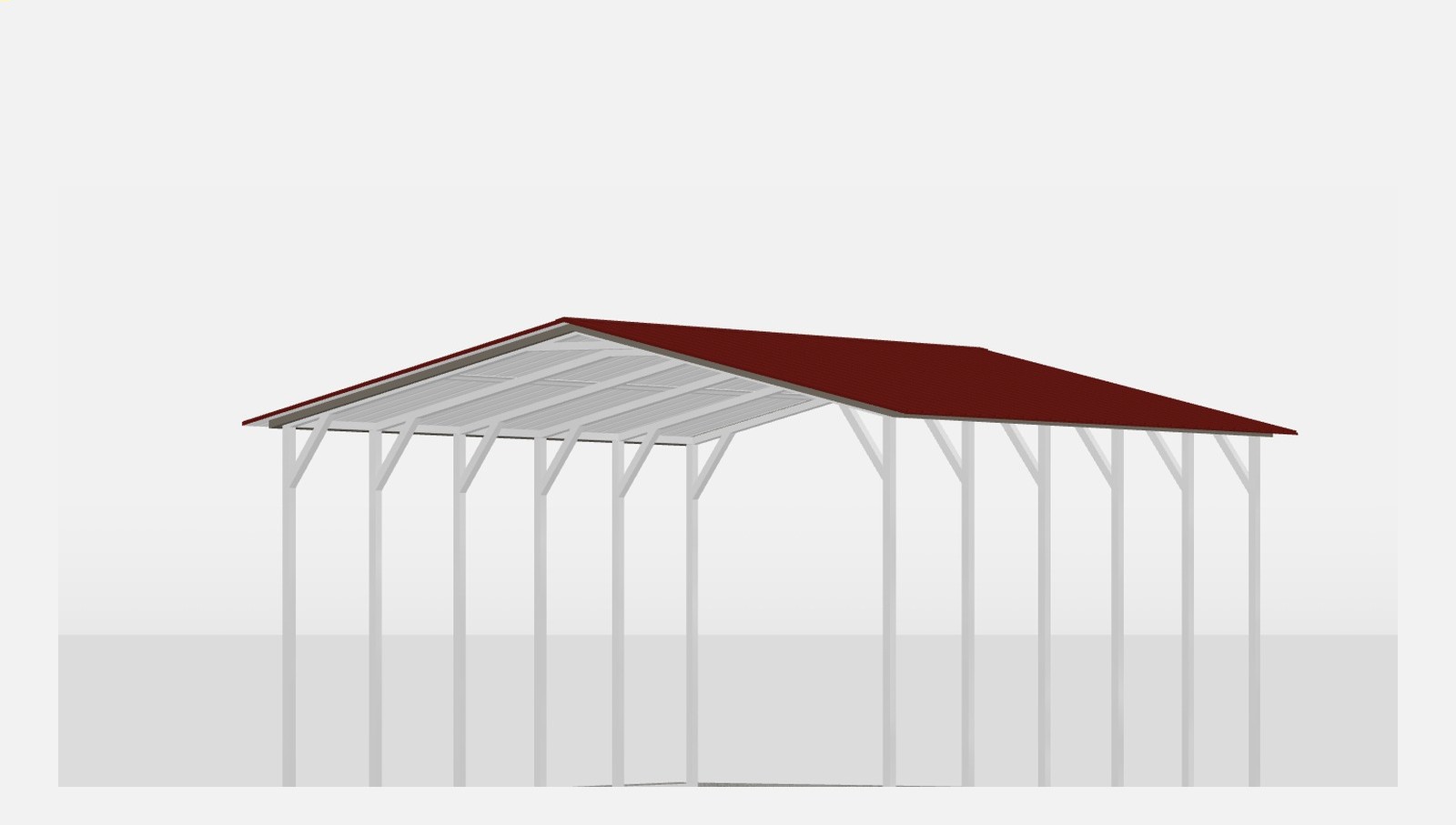 18' x 25' A-Frame Vertical Carport (14ga)