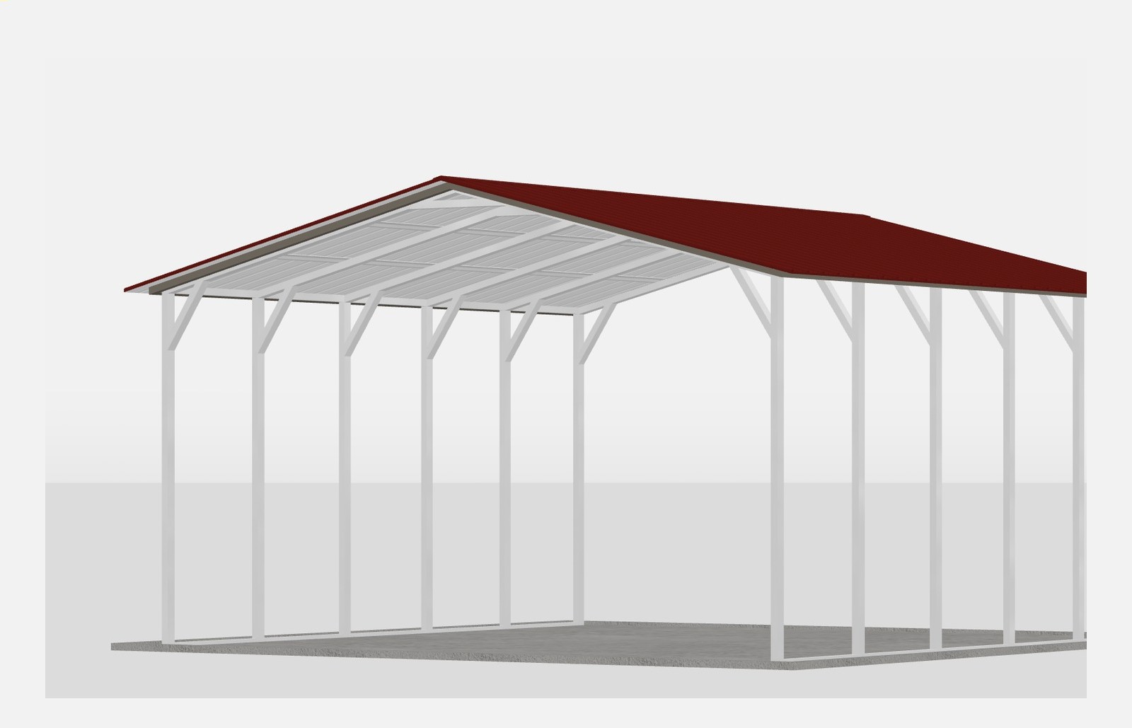 20' x 25' A-Frame Vertical Carport (14ga)