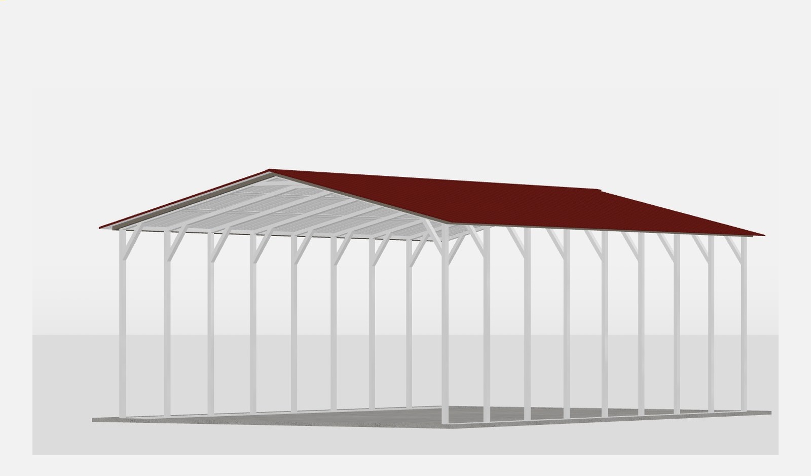 20' x 40' A-Frame Vertical Carport (14ga)