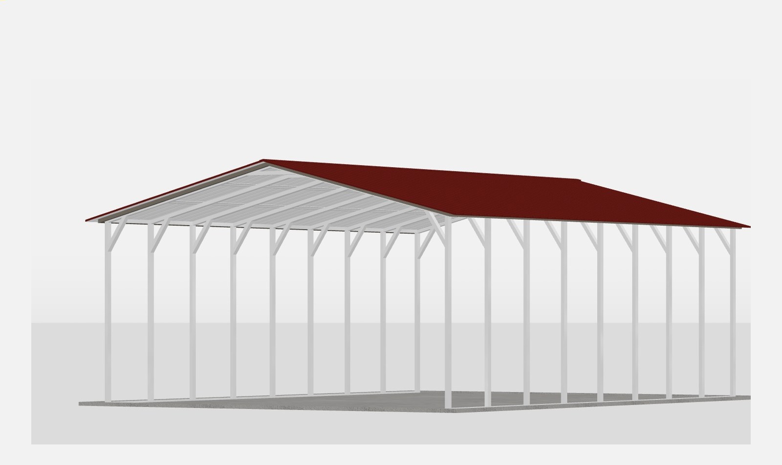 22' x 20' A-Frame Vertical Carport (14ga)