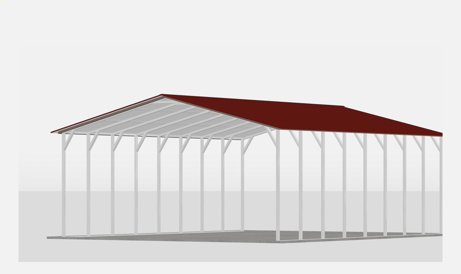 24' x 20' A-Frame Vertical Carport (14ga)