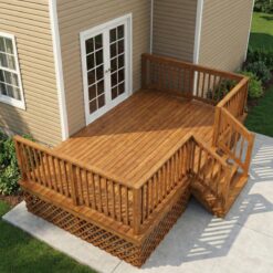 Alternative view of Expedeck 12×16 Wood Deck