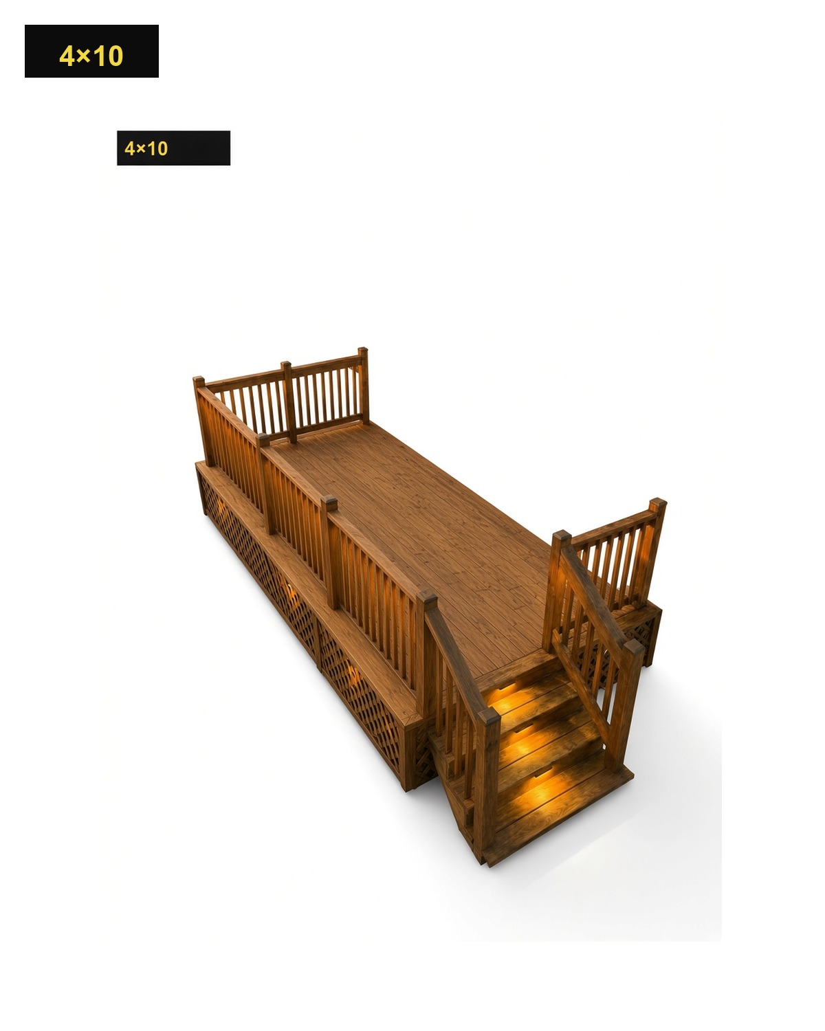 4×10 Wood Deck