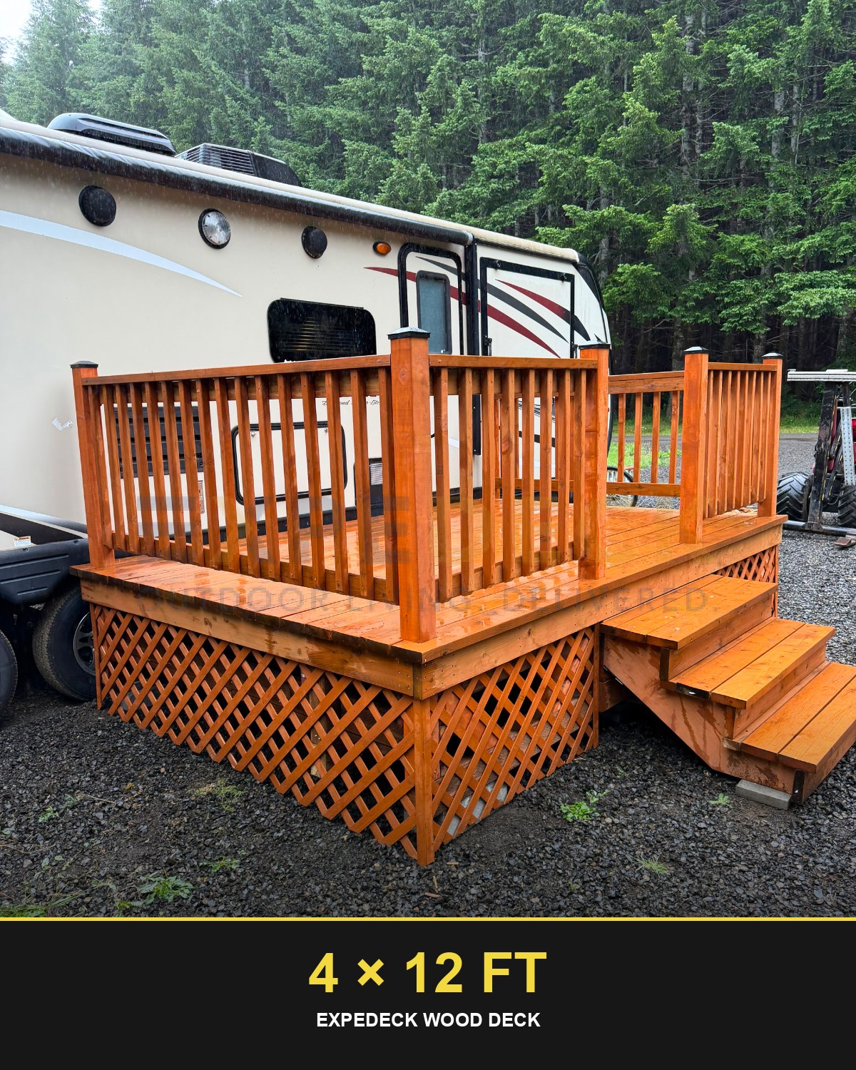 Expedeck 4×12 Wood Deck