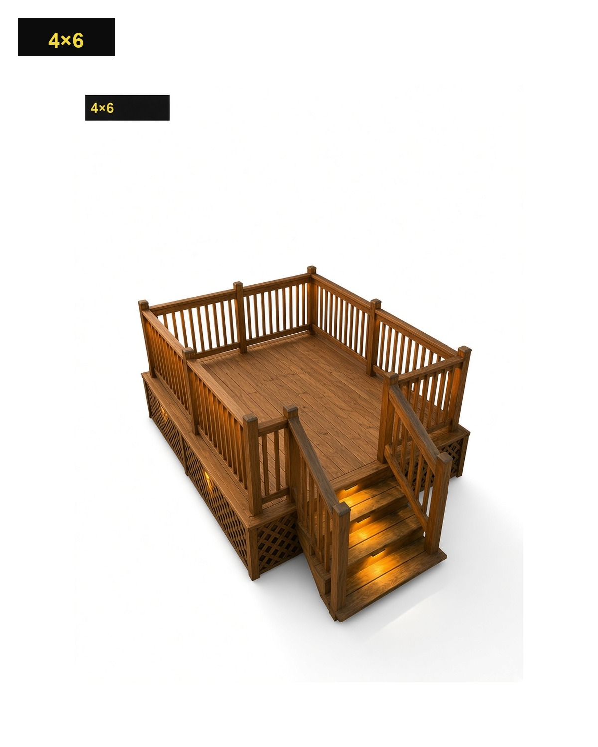 4×6 Wood Deck