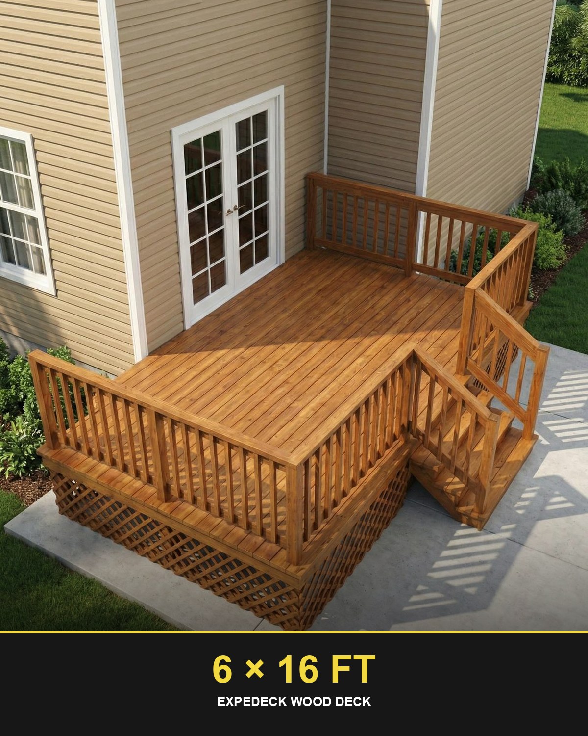 Expedeck 6×16 Wood Deck