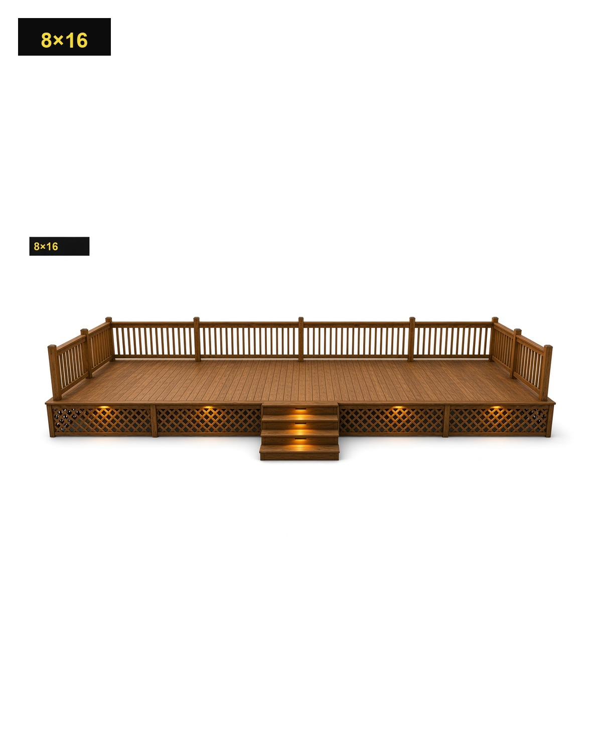 8×16 Wood Deck