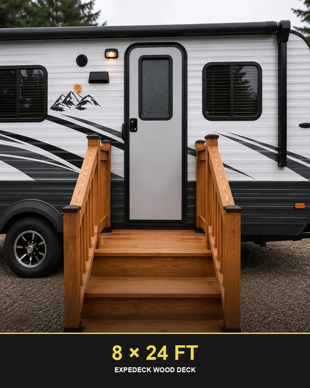 Expedeck 8×24 Wood Deck