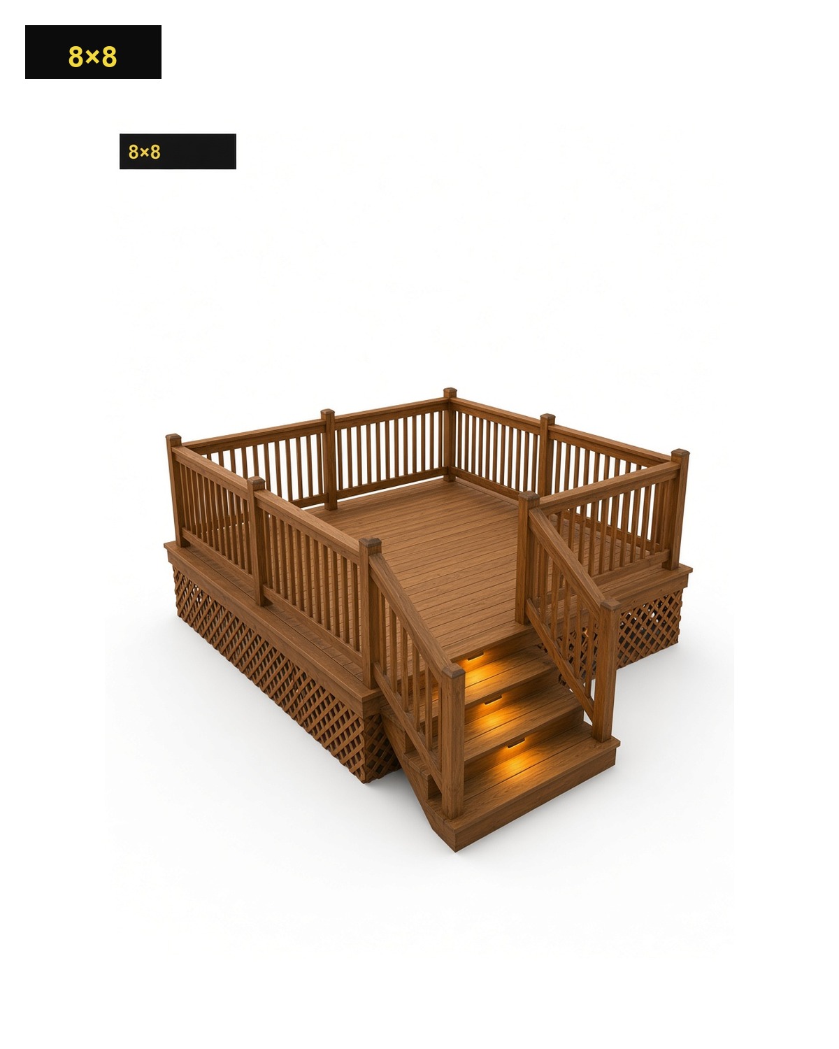 8×8 Wood Deck