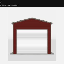 12' x 20' A-Frame Vertical Enclosed Garage (14ga)
