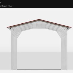 12' x 20' A-Frame Vertical Carport (14ga)