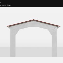 12' x 25' A-Frame Vertical Carport (14ga)