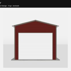 12' x 30' A-Frame Vertical Enclosed Garage (14ga)