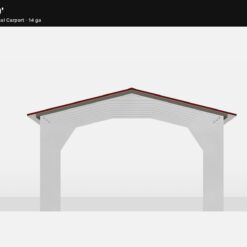 12' x 30' A-Frame Vertical Carport (14ga)