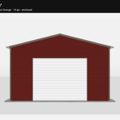 18' x 30' A-Frame Vertical Enclosed Garage (14ga)