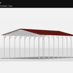 18' x 30' A-Frame Vertical Carport (14ga)