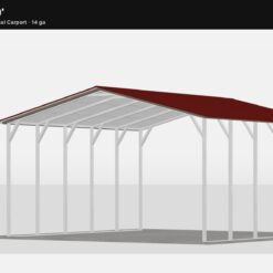 20' x 20' A-Frame Vertical Carport (14ga)
