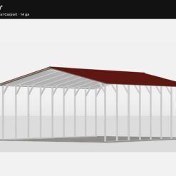 22' x 30' A-Frame Vertical Carport (14ga)