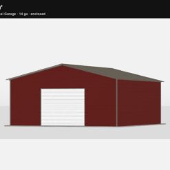 24' x 30' A-Frame Vertical Enclosed Garage (14ga)