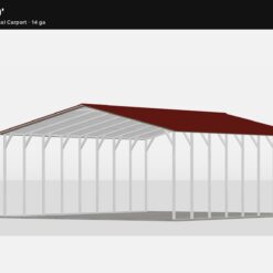 24' x 30' A-Frame Vertical Carport (14ga)