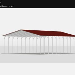 24' x 40' A-Frame Vertical Carport (14ga)
