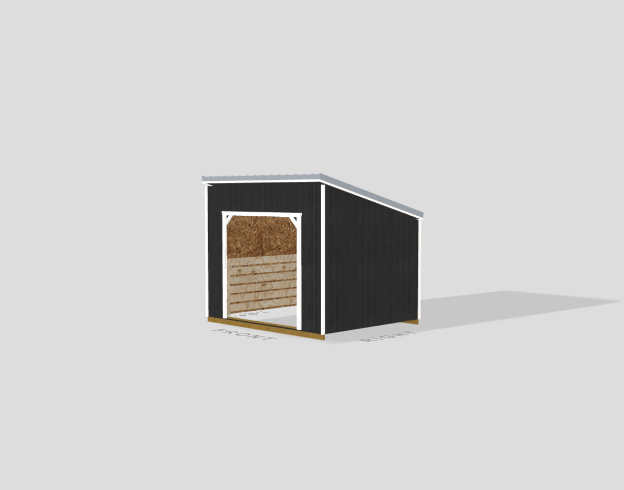 10×12 Single Slope Animal Shelter