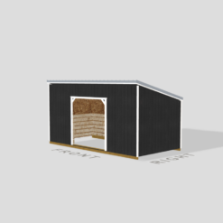 10×20 Single Slope Animal Shelter