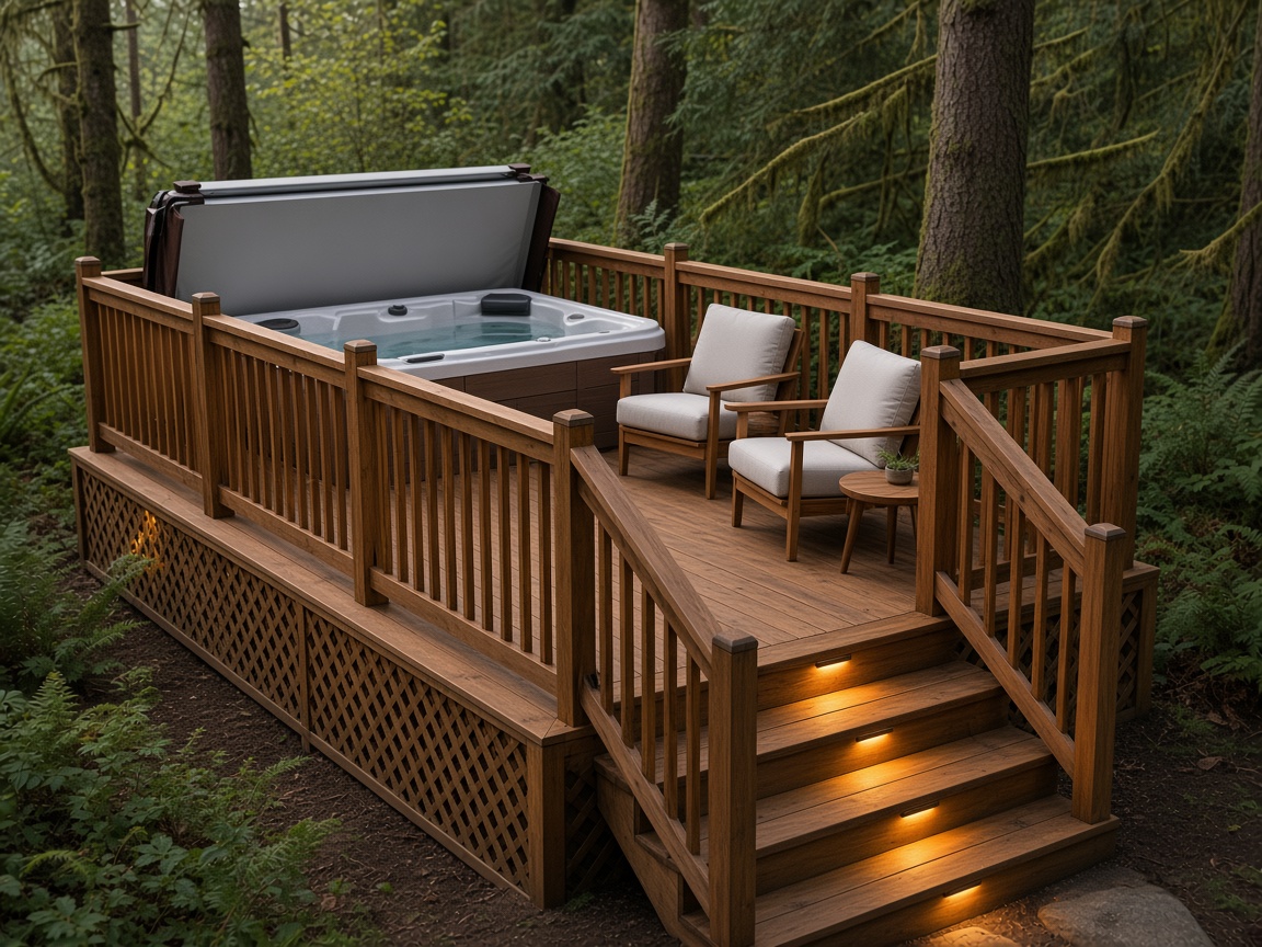 10×12 hot tub lounge surround
