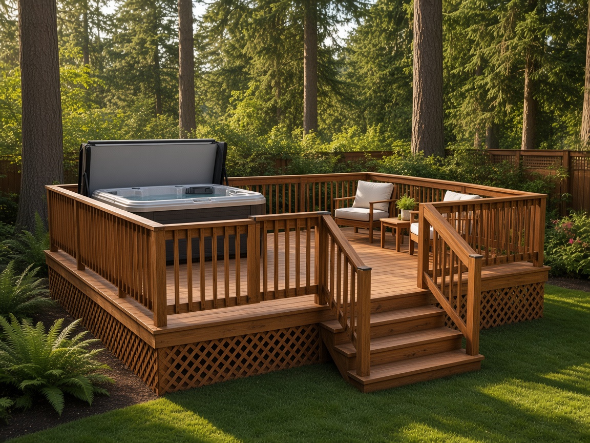 Hot tub deck surround